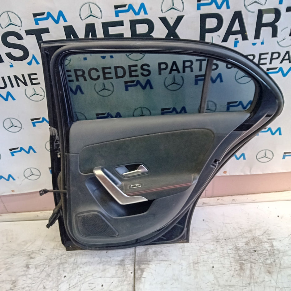 MERDEDES A-CLASS W177 DRIVER SIDE REAR DOOR OSR BLACK 2018 ON COMPLETE FMD181