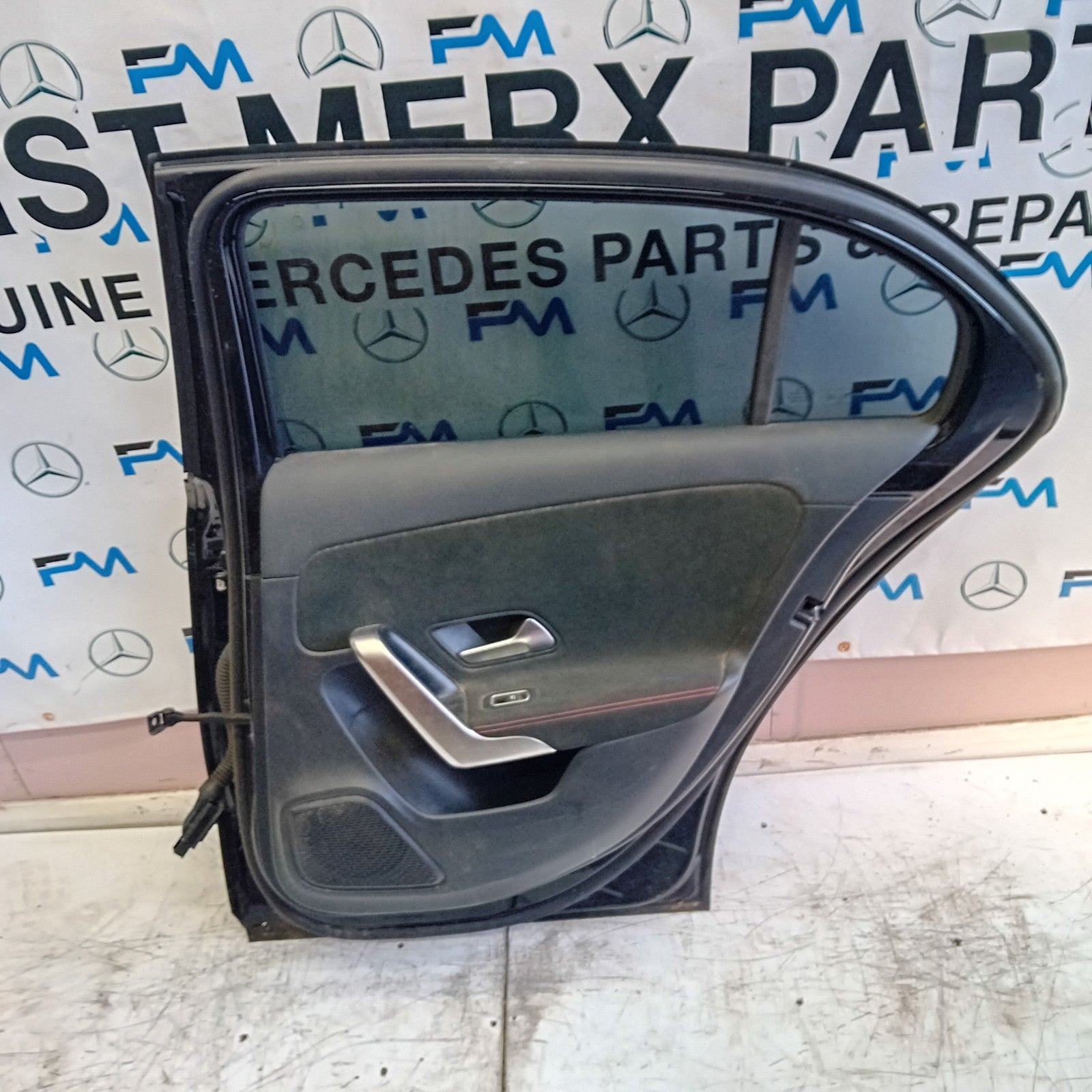 MERDEDES A-CLASS W177 DRIVER SIDE REAR DOOR OSR BLACK 2018 ON COMPLETE FMD181