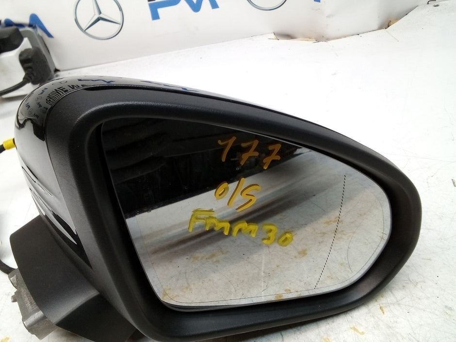 MERCEDES A-CLASS  W177 DRIVER SIDE WING MIRROR A1778108804 BLACK FMM30
