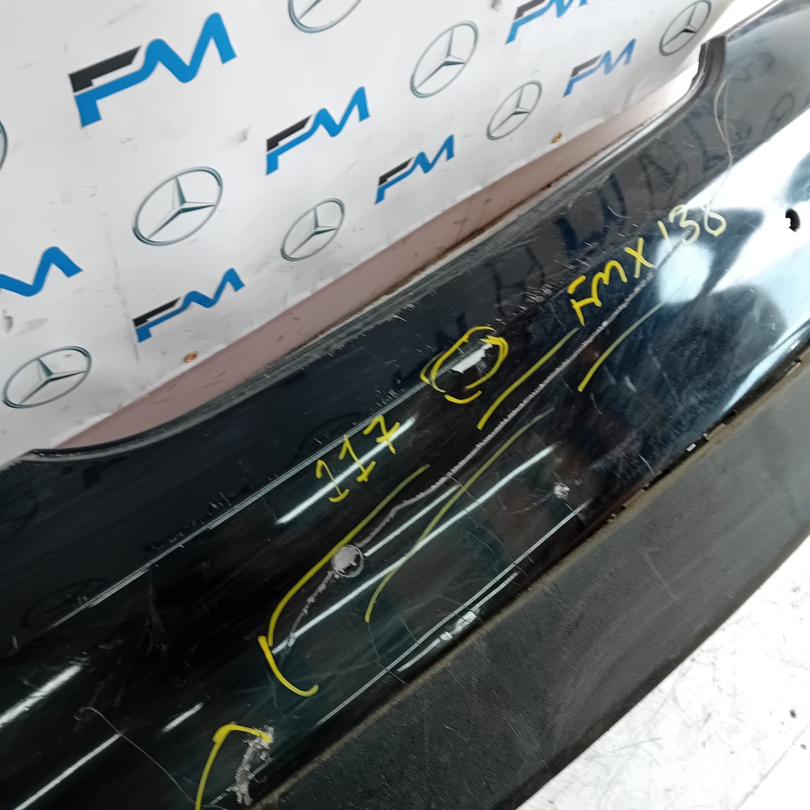 MERCEDES BENZ CLA W117 REAR BUMPER SE SPORT BLACK 2014 A1178850325 FMX138