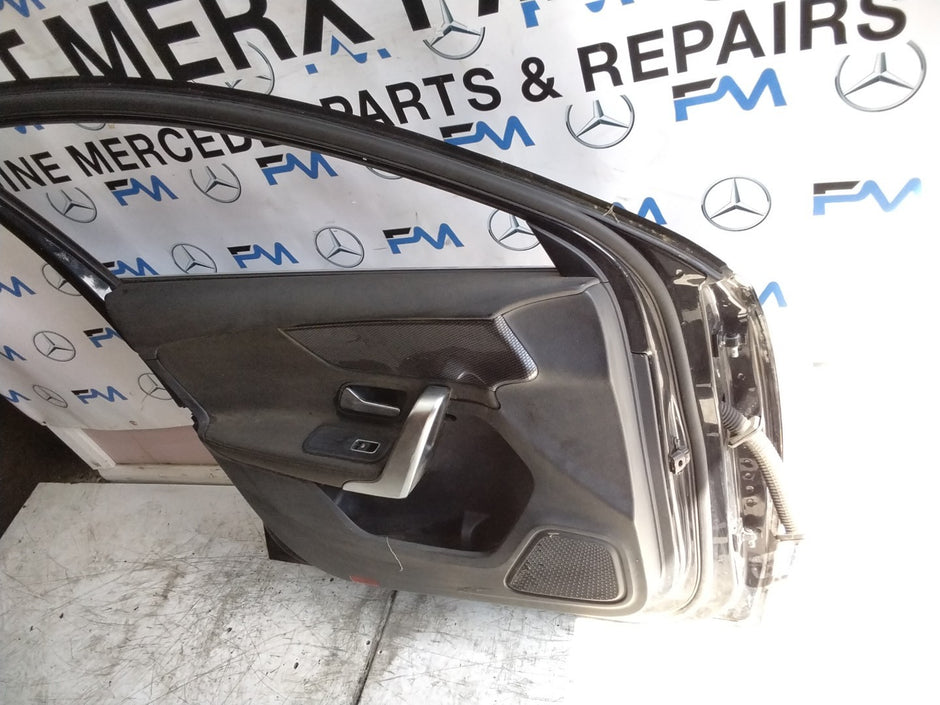 MERCEDES A-CLASS W177  PASSENGER FRONT DOOR NSF BLACK 2018-2023 COMPLETE FMD311