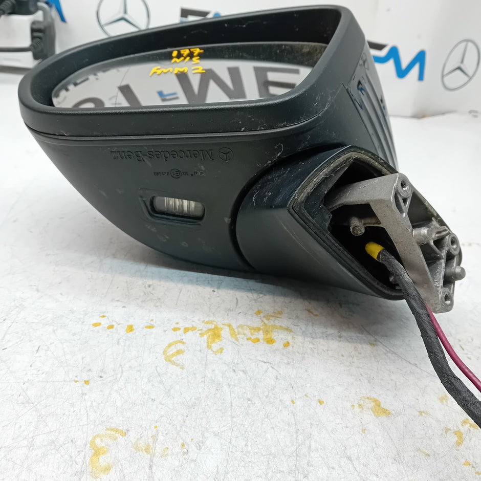MERCEDES A Class 2018 W177 Passenger Side Wing Mirror A1778109902 BLACK PL FMM2