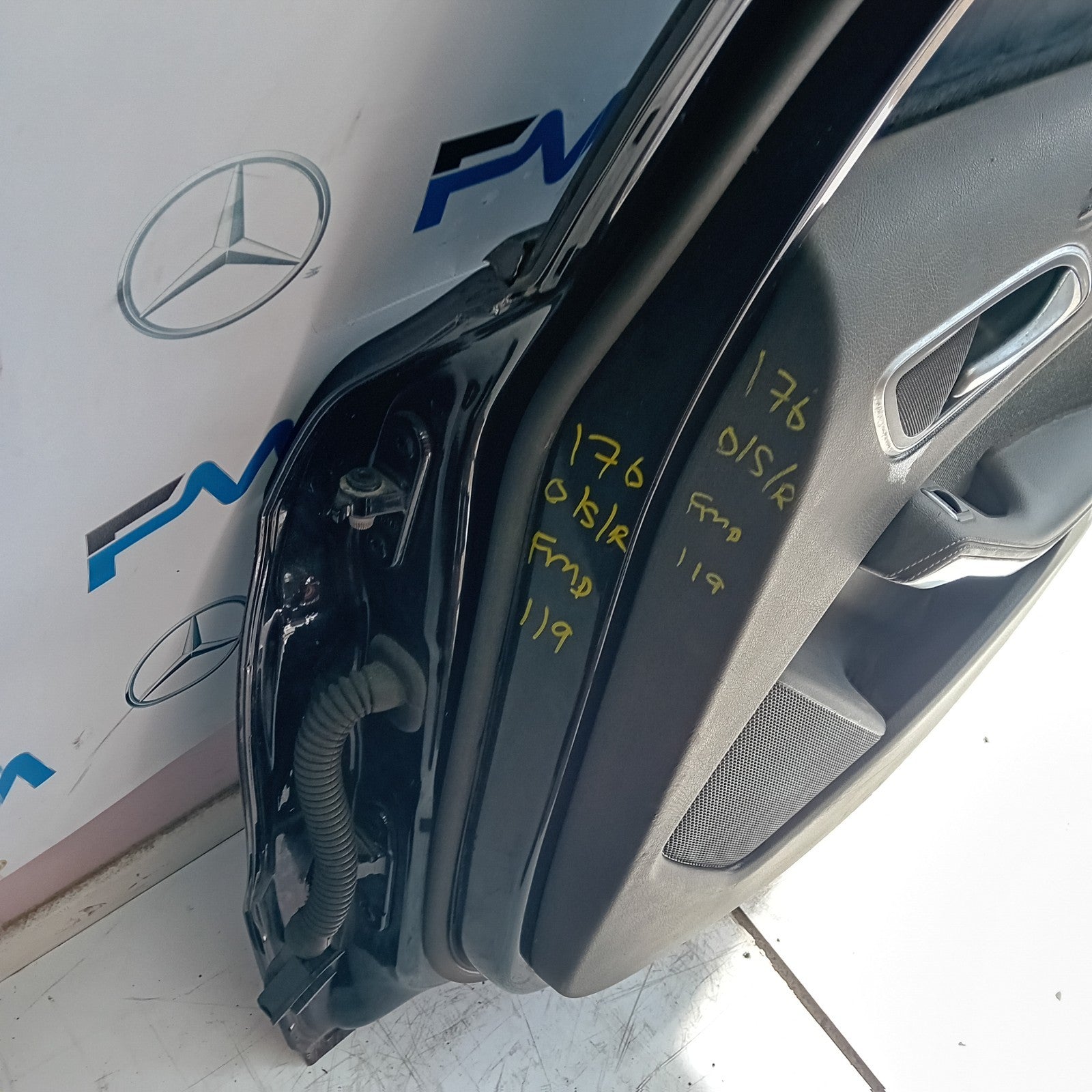 MERCEDES BENZ A-CLASS W176 DRIVER SIDE REAR DOOR O/S/R BLACK FMD119