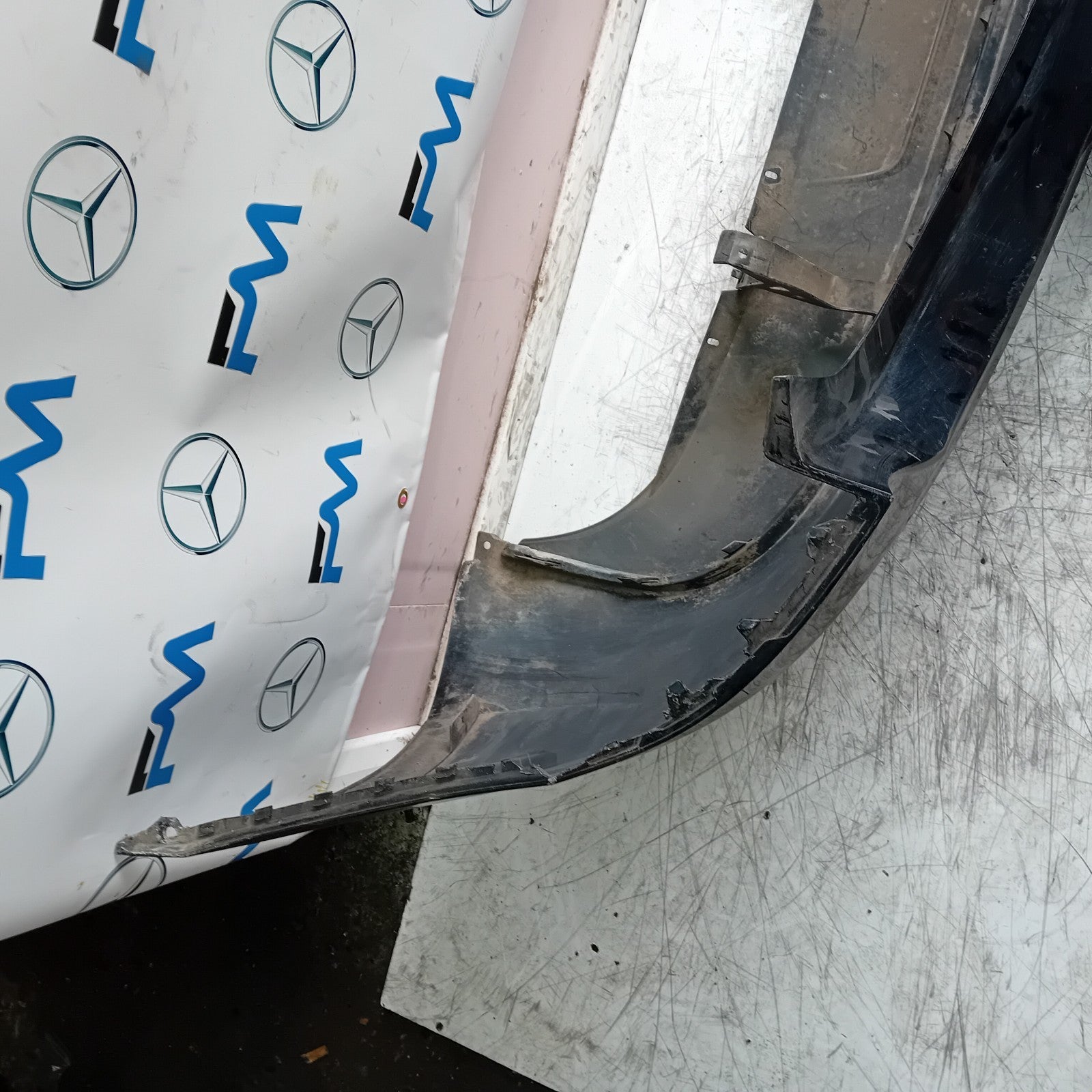 MERCEDES BENZ  A-CLASS W177 REAR BUMPER A1778800500 2018 BLACK COMPLETE FMX16
