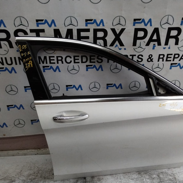 MERCEDES C-CLASS W205 SLN DRIVER FRONT DOOR OSF WHITE 2014 ON COMPLETE FMD329