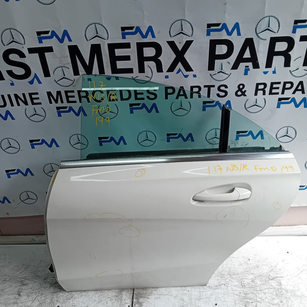 MERCEDES BENZ CLA W117 PASSENGER REAR DOOR NSR WHITE 2013-19 COMPLETE FMD199