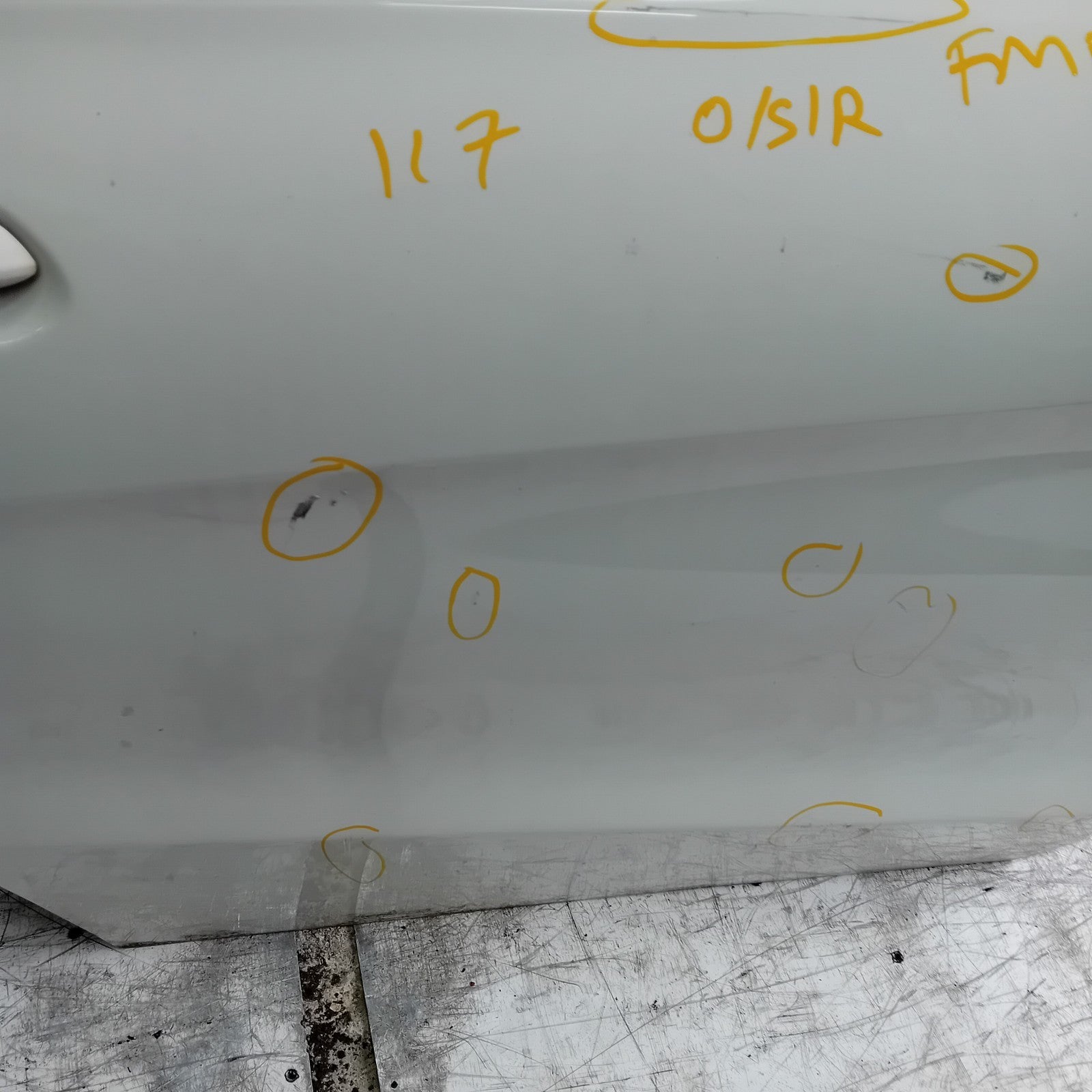 MERCEDES BENZ CLA W117 DRIVER REAR DOOR OSR 2013-19 WHITE COMPLETE FMD411