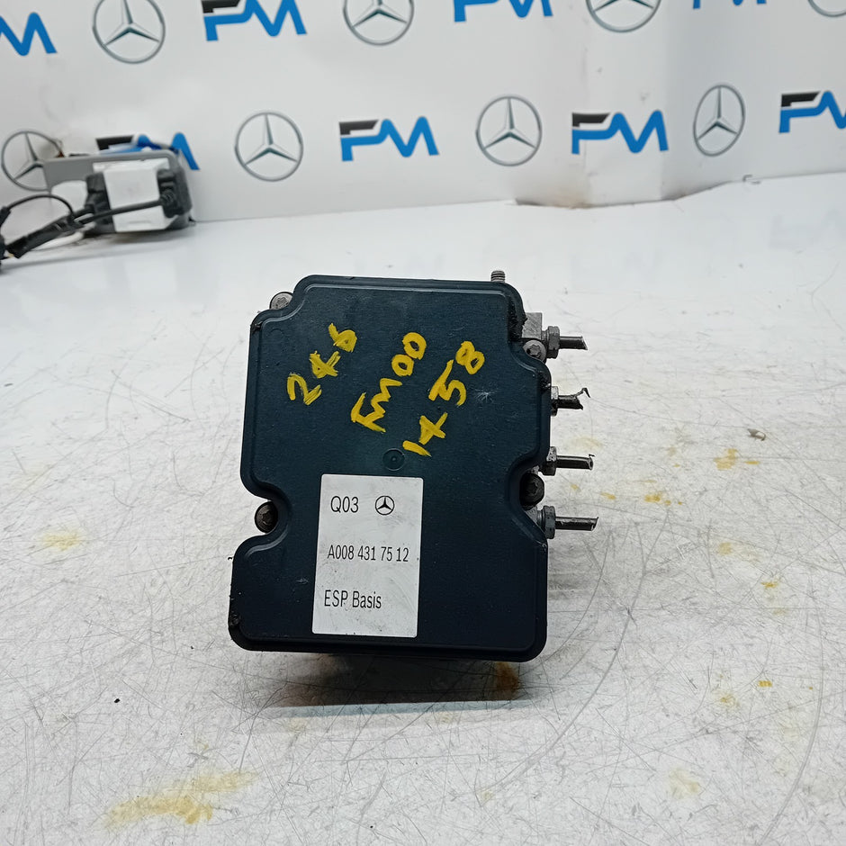 MERCEDES BENZ B-CLASS W246 ABS PUMP CONTROL MODULE UNIT A0084317512 FM001458