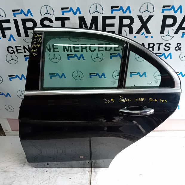 MERCEDES BENZ C-CLASS W205 PASSENGER SIDE REAR DOOR N/S/R BLACK FMD120