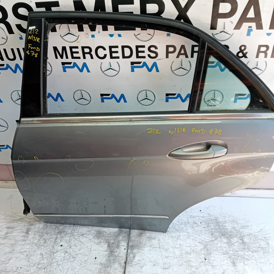 MERCEDES BENZ  E-CLASS W212 SLN PASSENGER REAR DOOR NSR SILVER 2013 FMD478