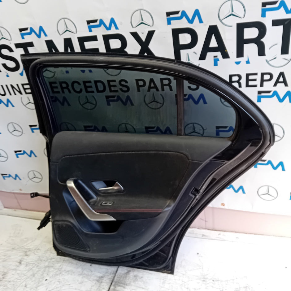 MERDEDES A-CLASS W177 DRIVER SIDE REAR DOOR OSR BLACK 2018 ON COMPLETE FMD181