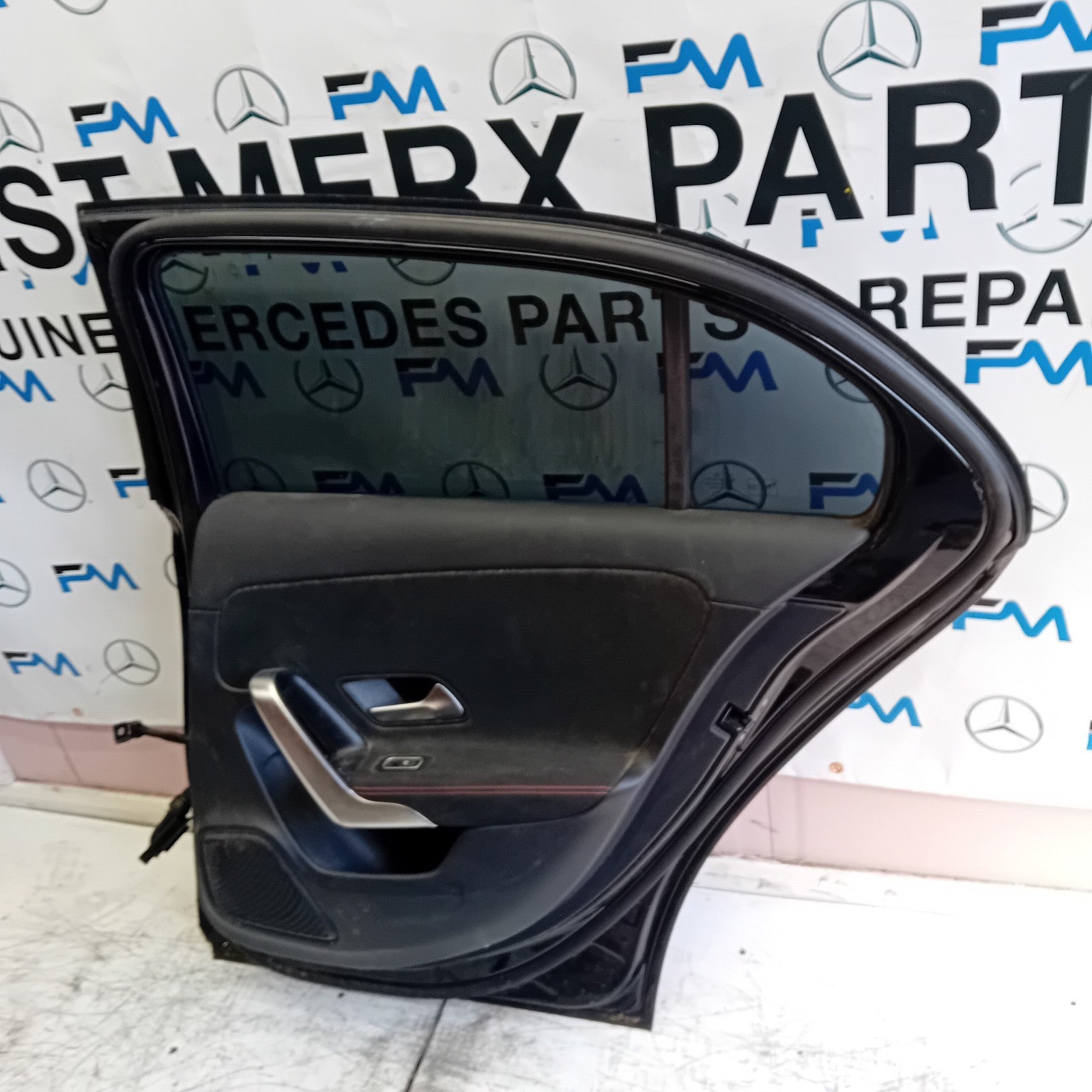 MERDEDES A-CLASS W177 DRIVER SIDE REAR DOOR OSR BLACK 2018 ON COMPLETE FMD181