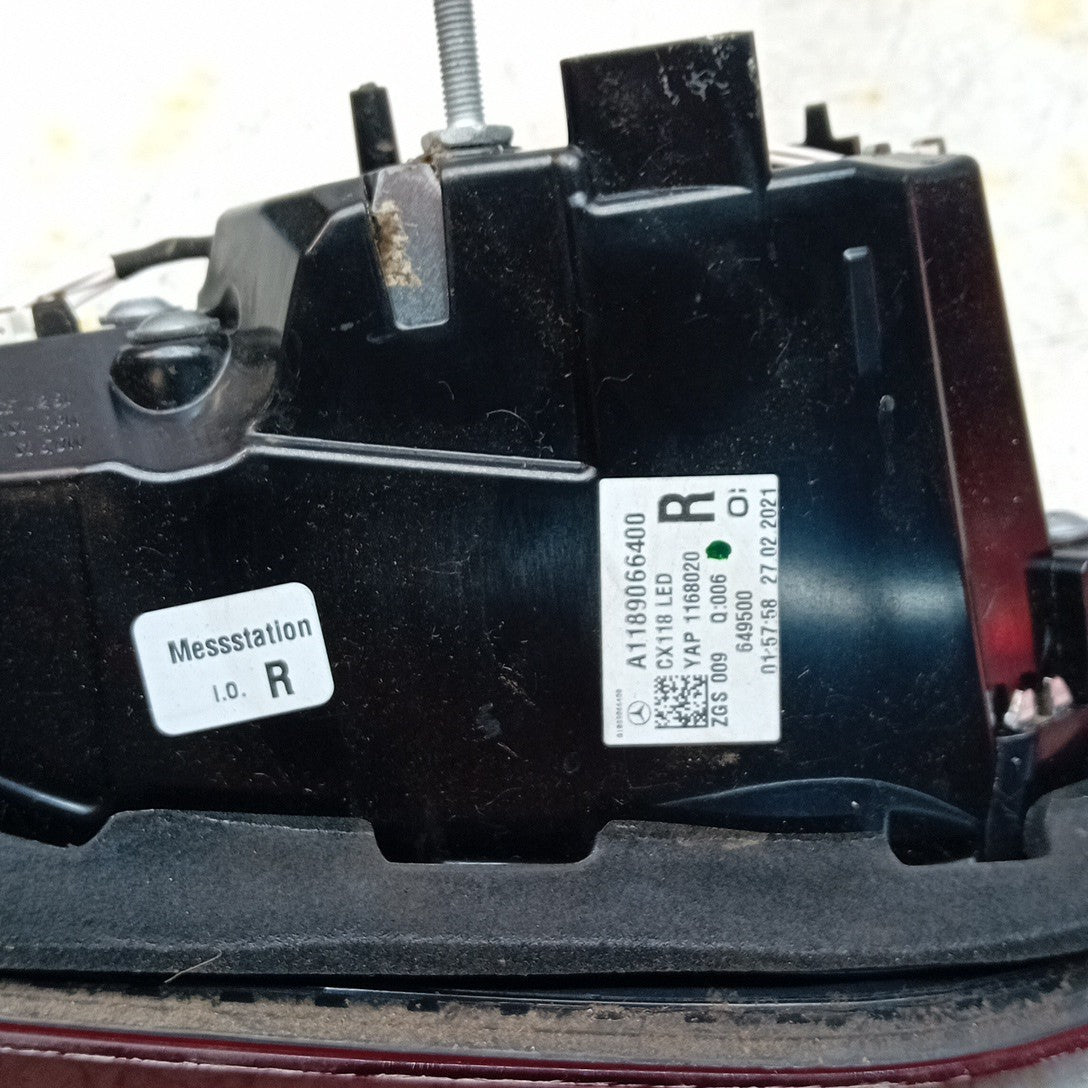 MERCEDES CLA W118 DRIVER RIGHT OS REAR INNER TAIL LIGHT A1189066400 FMT268
