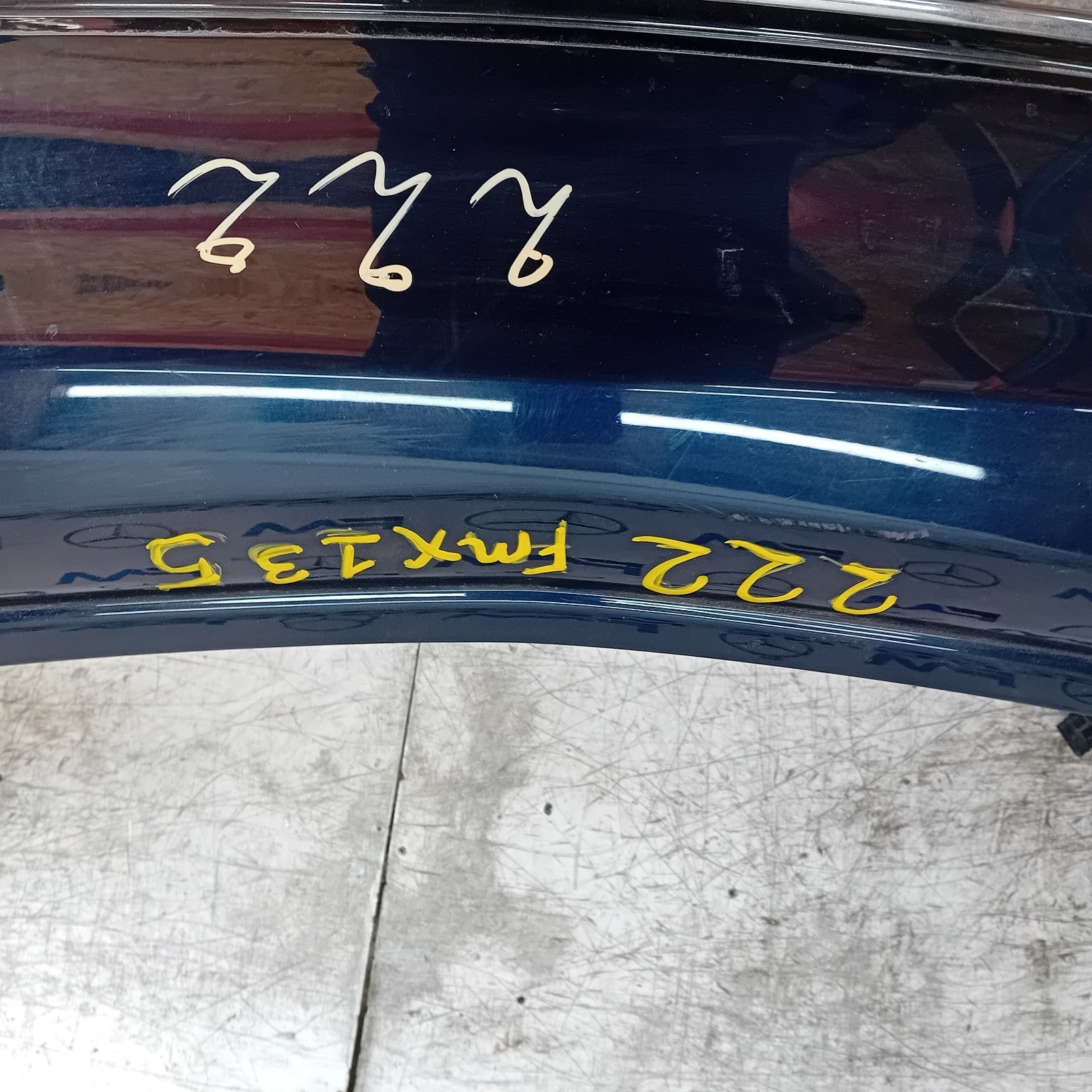 MERCEDES BENZ S-CLASS W222 SALOON REAR BUMPER BLUE 2014 ON A2228802601 FMX135