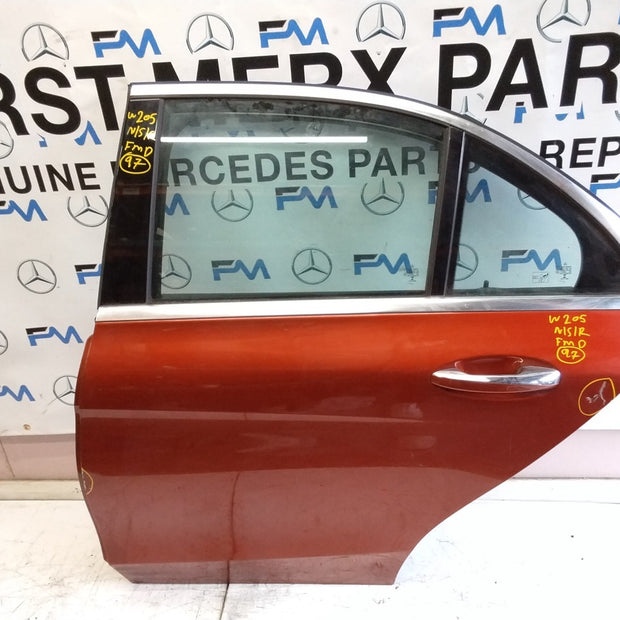 MERCEDES BENZ  C-CLASS W205 PASSENGER SIDE REAR DOOR N/S/R COMPLETE RED FMD97