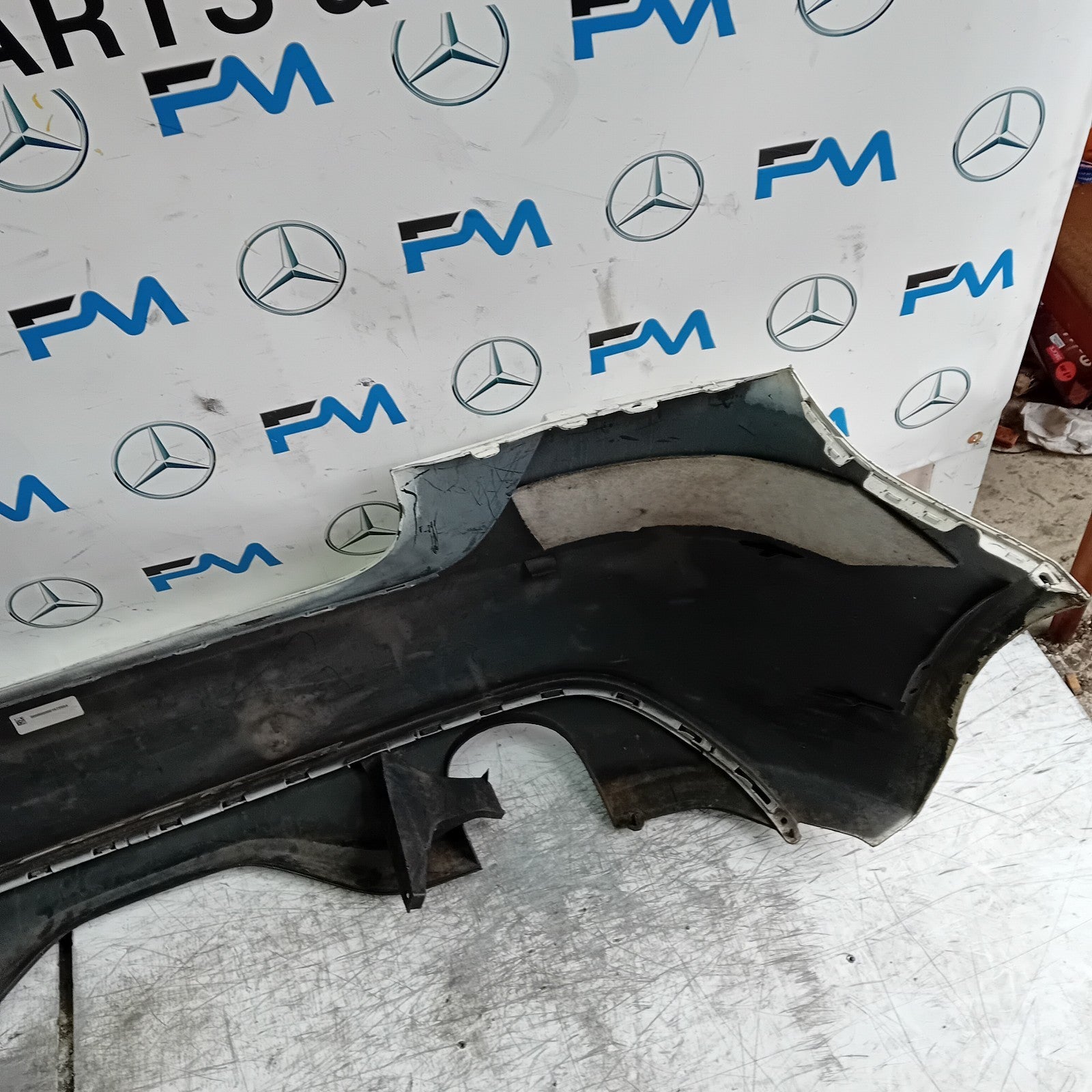 MERCEDES BENZ A-CLASS W176 REAR BUMPER 2012-18 A1768850125 WHITE FMX31