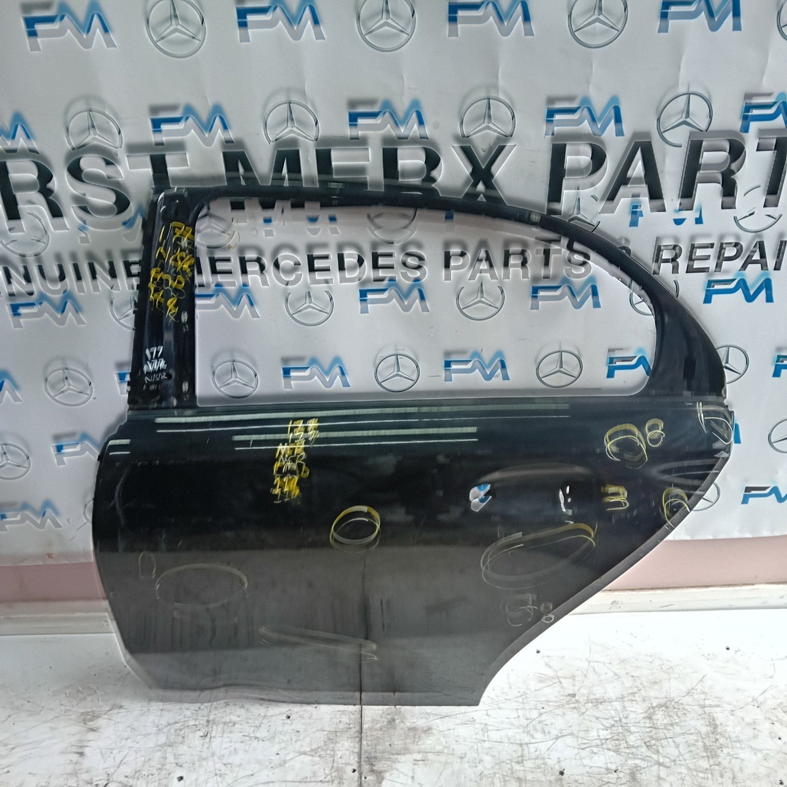 MERCEDES BENZ A-CLASS W177 PASSENGER SIDE REAR DOOR N/S/R BLACK  FMD144