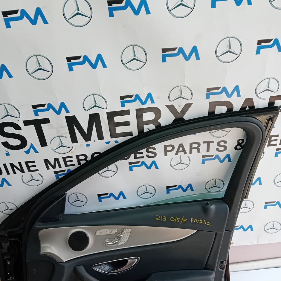 MERCEDES BENZ  E-CLASS W213 DRIVER SIDE FRONT DOOR O/S/F COMPLETE BLACK FMD112