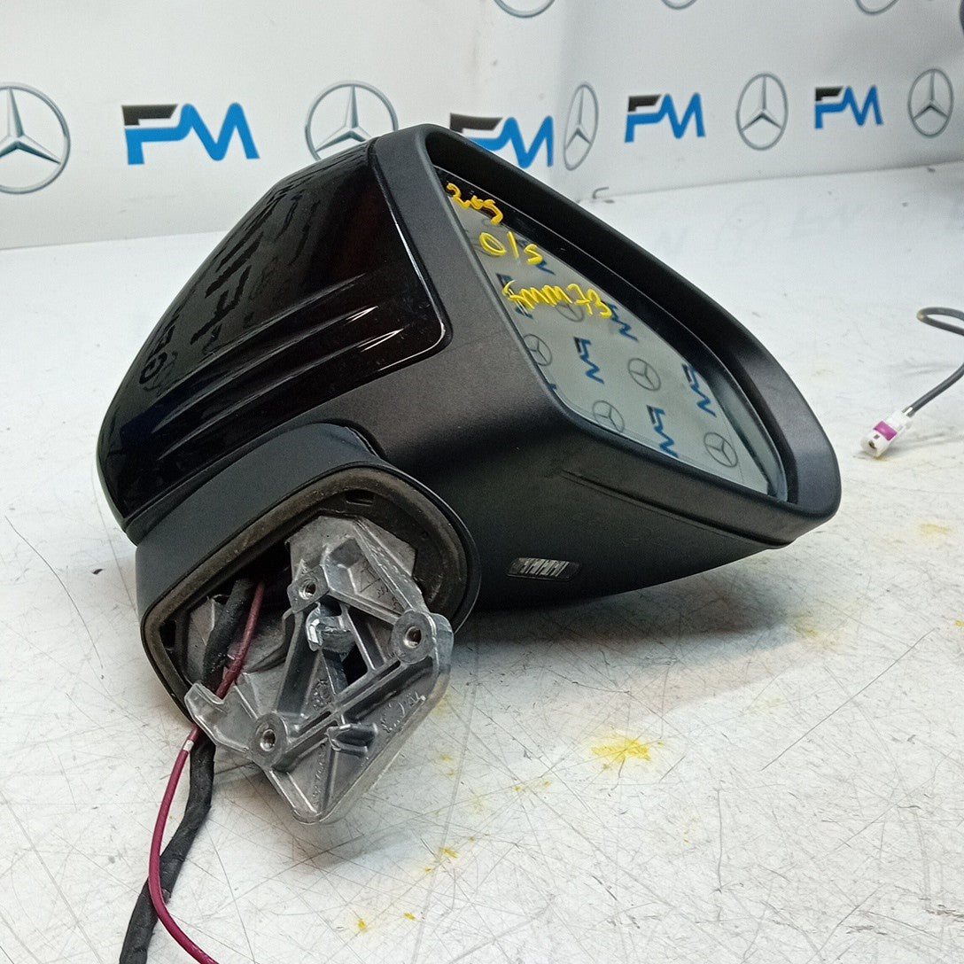 MERCEDES C-CLASS W205 DRIVER WING MIRROR OSF BLACK PL A2058105400 FMM73