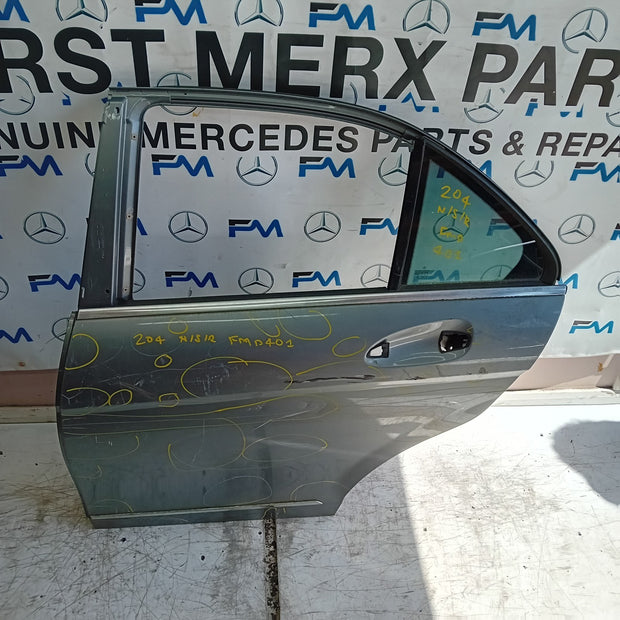 MEECEDS C-CLASS W204 PASSENGER REAR DOOR NSR GREY 2008-2014  FMD401