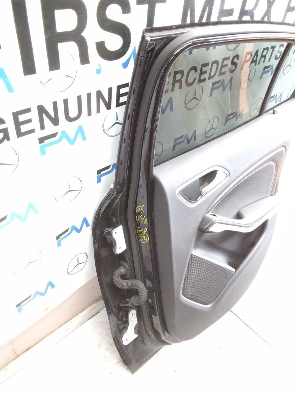 MERCEDES BENZ GLA X156 DRIVER REAR DOOR OSR BLACK 2014-19 COMPLETE FMD321