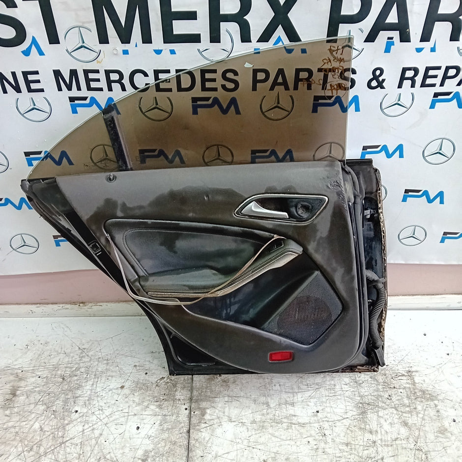 MERCEDES CLA 117 PASSENGER REAR DOOR NSR BLACK 2013-19 COMPLETE FMD244