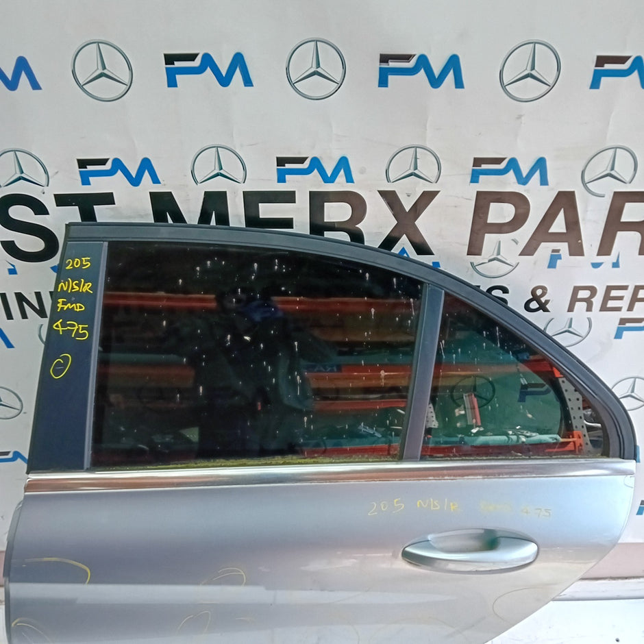 MERCEDES C-CLASS W205 PASSENGER REAR DOOR NSR SILVER 2014 ON COMPLETE FMD475