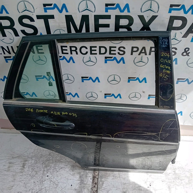 MERCEDES C-CLASS W204 EST DRIVER REAR DOOR OSR BLACK 2009-2014 FMD435