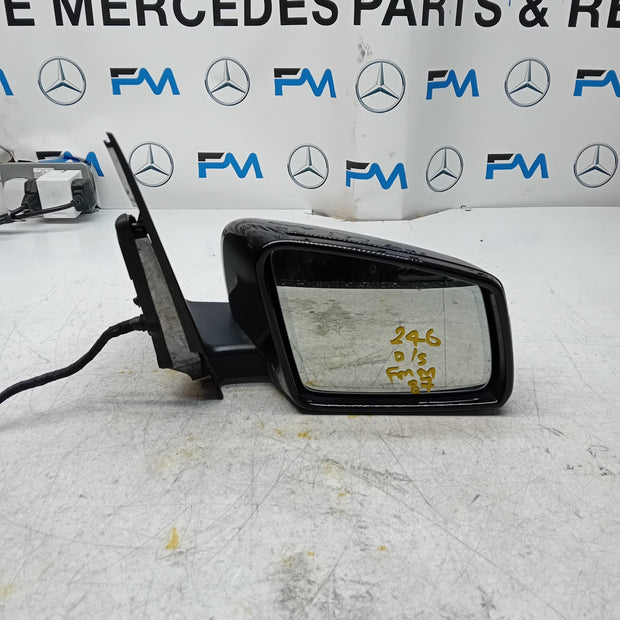 MERCEDES BENZ B-CLASS W246 DRIVER WING MIRROR OS BLACK  FMM87