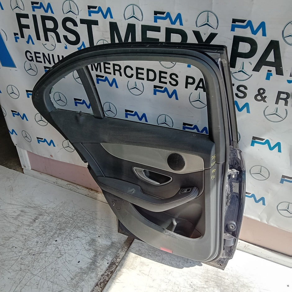 MERCEDES C-CLASS W205 SLN DRIVER REAR DOOR OSR BLUE 2014 ON COMPLETE FMD432