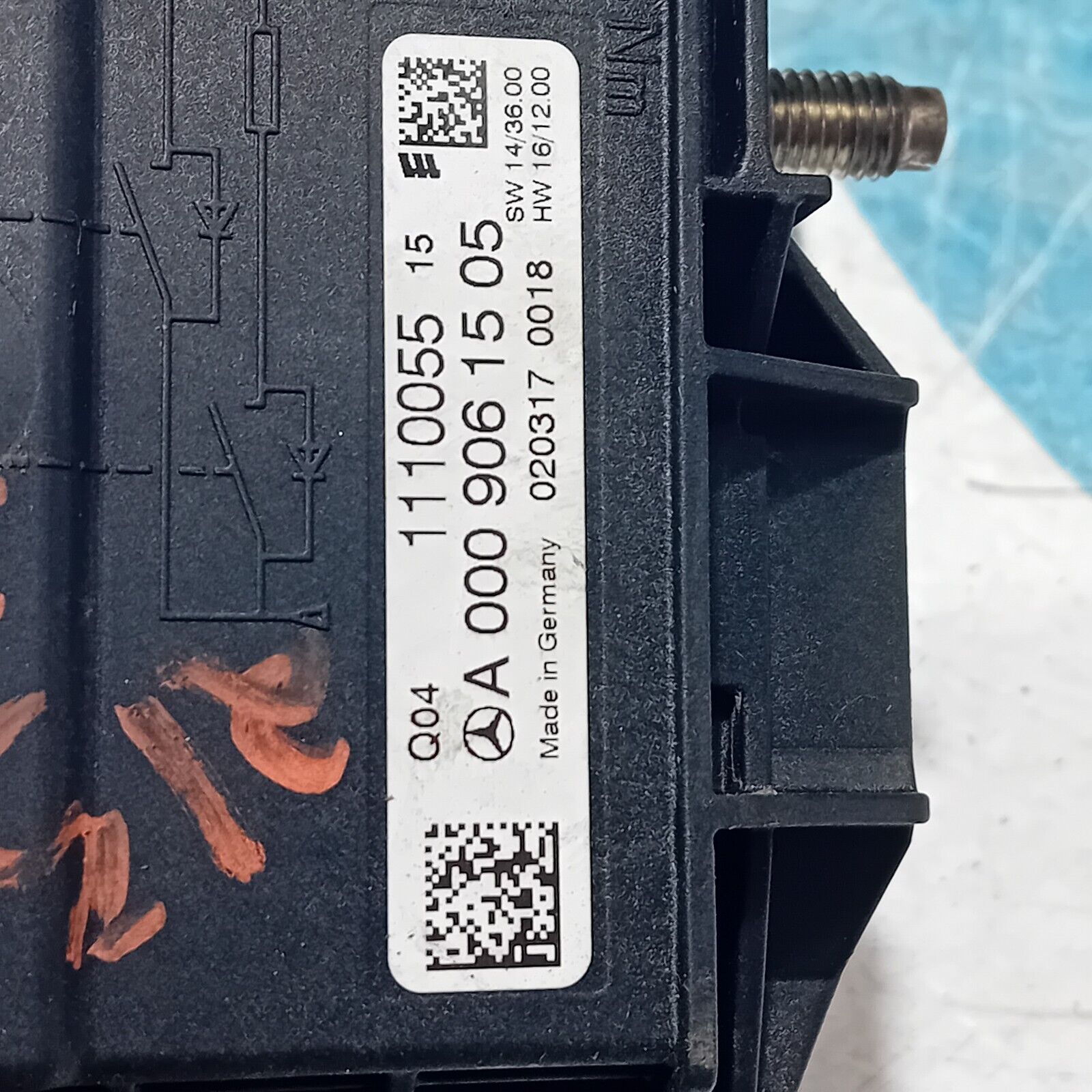 MERCEDES C220 C-CLASS 2016 NEGATIVE BATTERY CLAM A0009061505