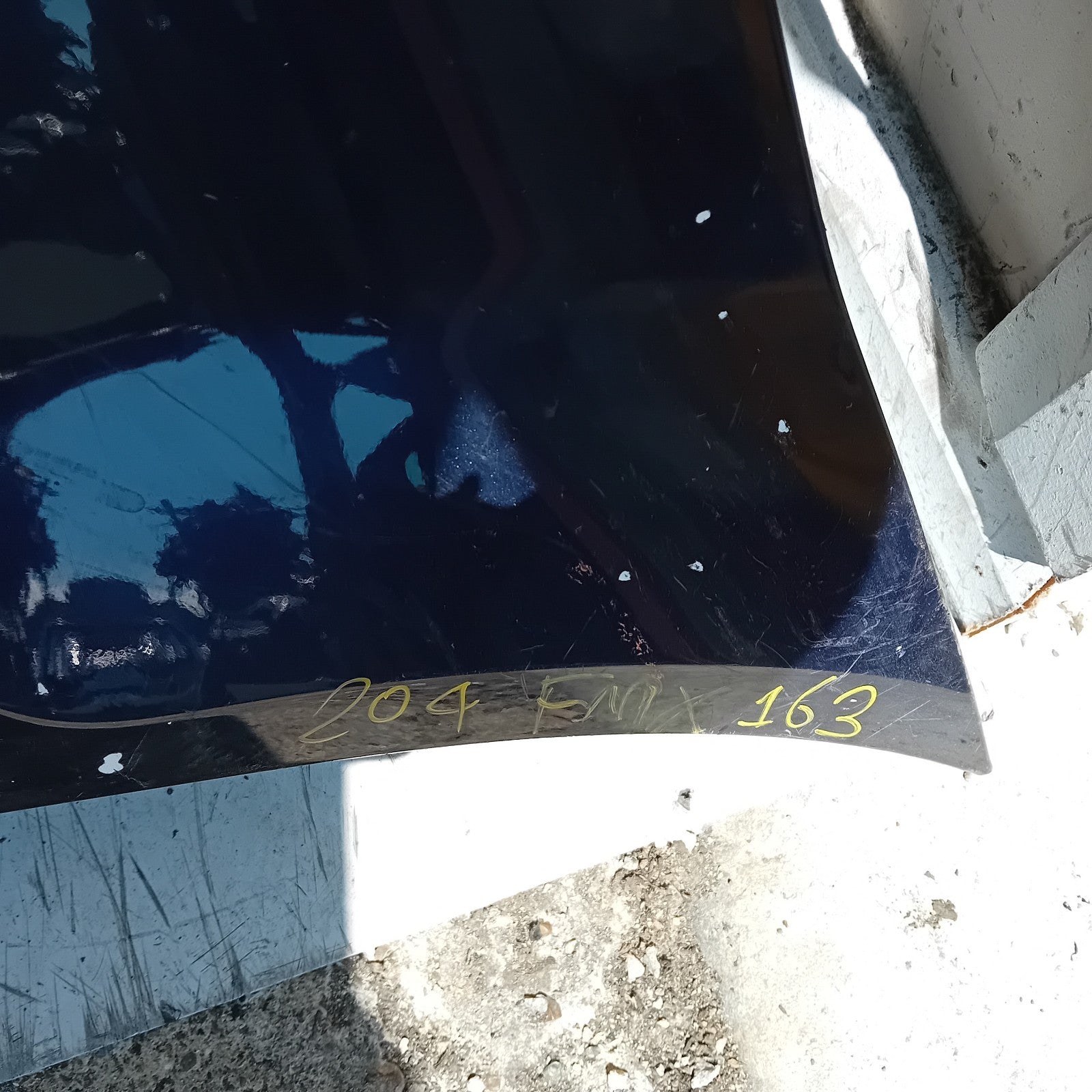 MERCEDES BENZ C-CLASS W204  REAR BUMPER A2048850438 2016 WHITE COMPLETE FMX163
