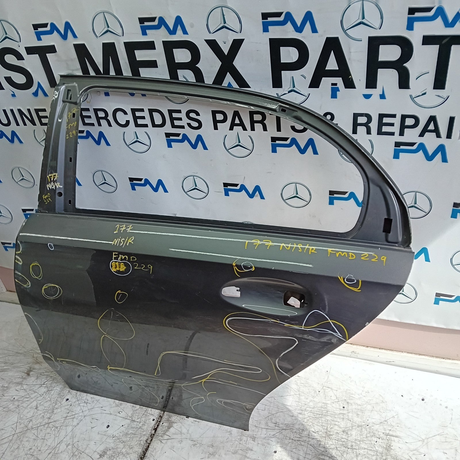 MERCEDES A-CLASS W177 PASSENGER REAR DOOR NSR GREY 2018 ON FMD229