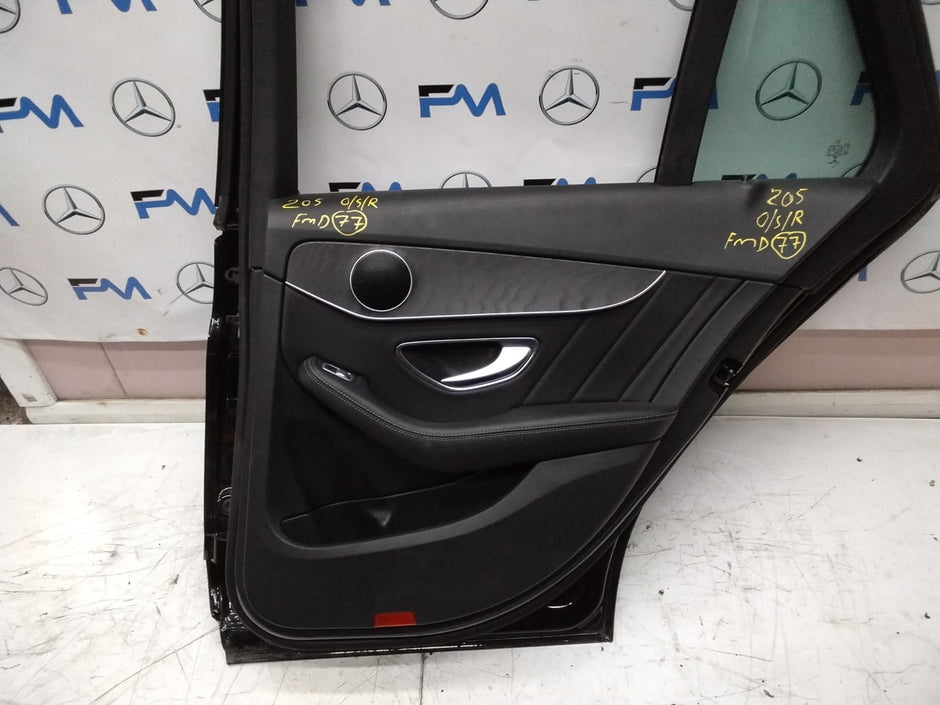 MERCEDES BENZ C-CLASS W205 DRIVER SIDE REAR DOOR O/S/R COMPLETE BLACK FMD77