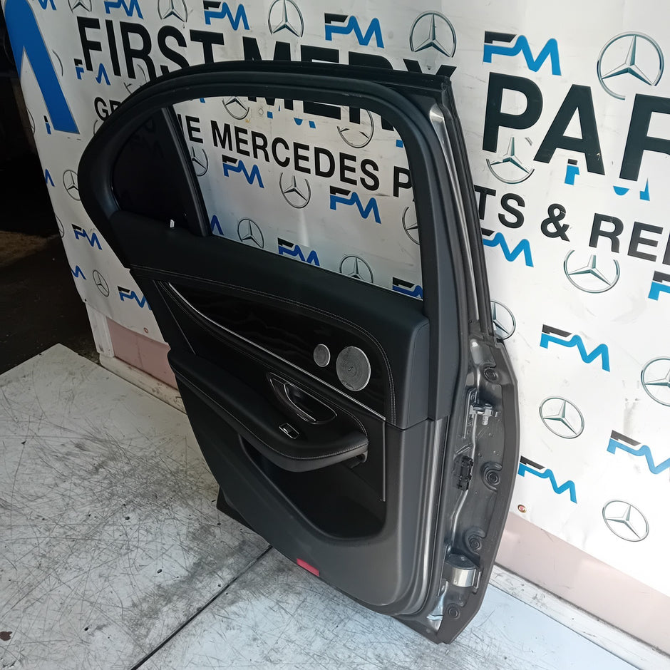 MERCEDES E-CLASS W213 PASSENGER REAR DOOR NSR 2016 ON GREY COMPLETE  FMD513