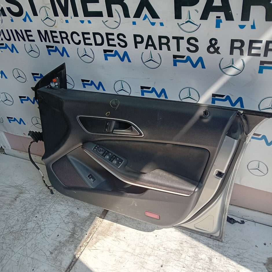 MERCEDES BENZ CLA W117 DRIVER FRONT DOOR OSF SILVER 2013-19 COMPLETE FMD299