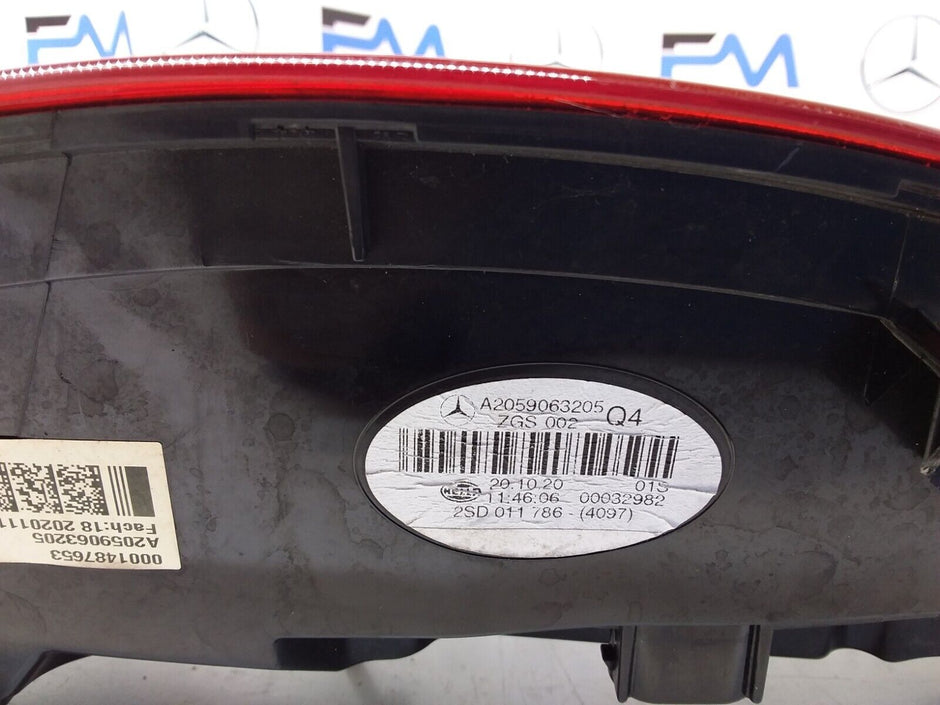2020 MERCEDES  C CLASS W205 REAR DRIVER SIDE O/S LED LIGHT A2059063205 FMT22