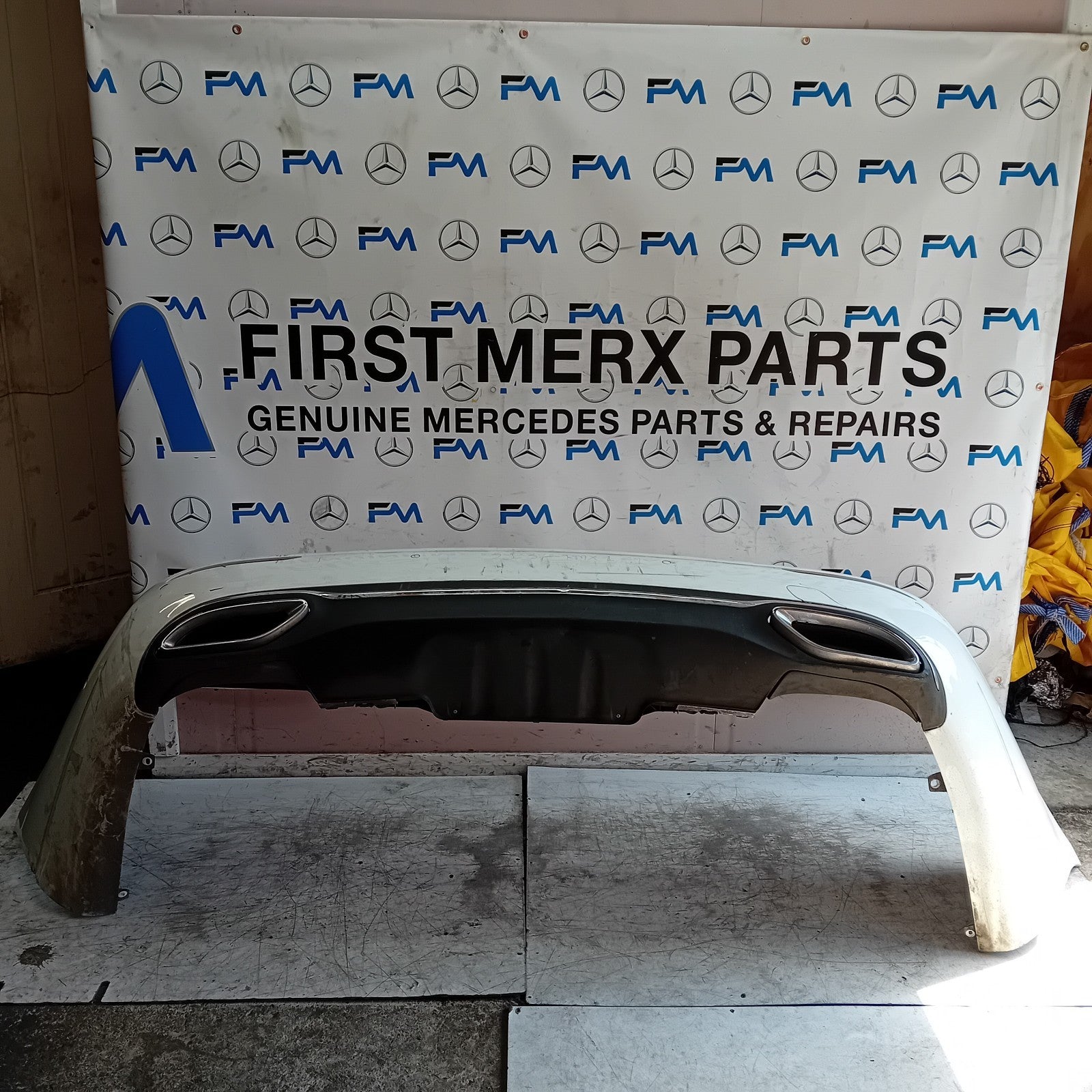 MERCEDES BENZ E-CLASS W213 SLN REAR BUMPER A2138850022 2016 WHITE FMX171