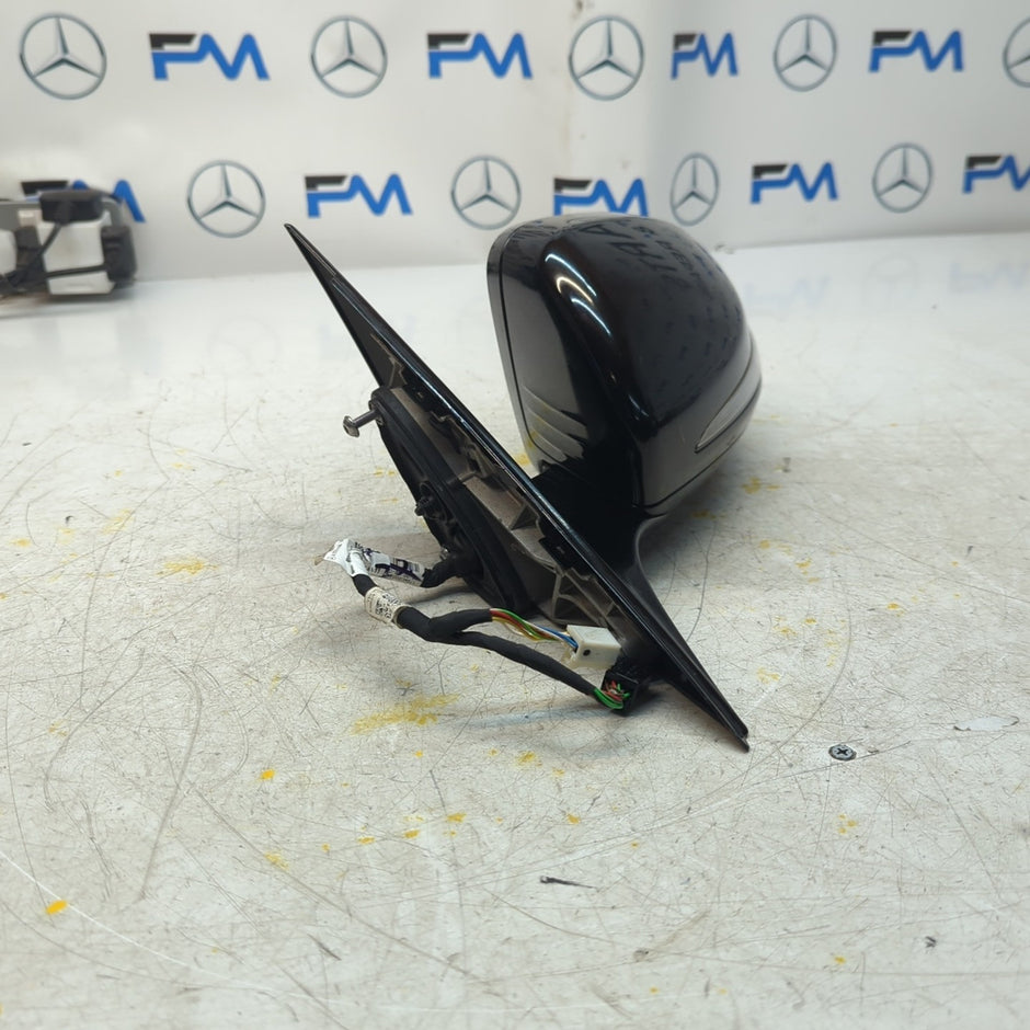 MERCEDES E-CLASS W213 PASSENGER WING MIRROR NS BLACK A2138102500 FMM78