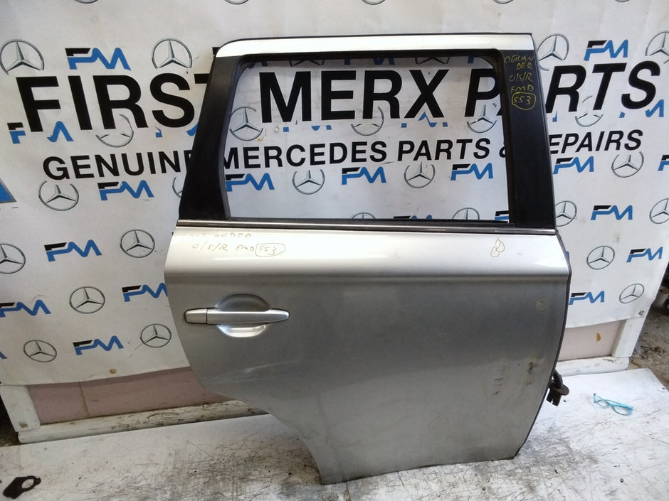 MITSUBISHI OUTLANDER DRIVER REAR DOOR OSR GREY COMPLETE FMD553
