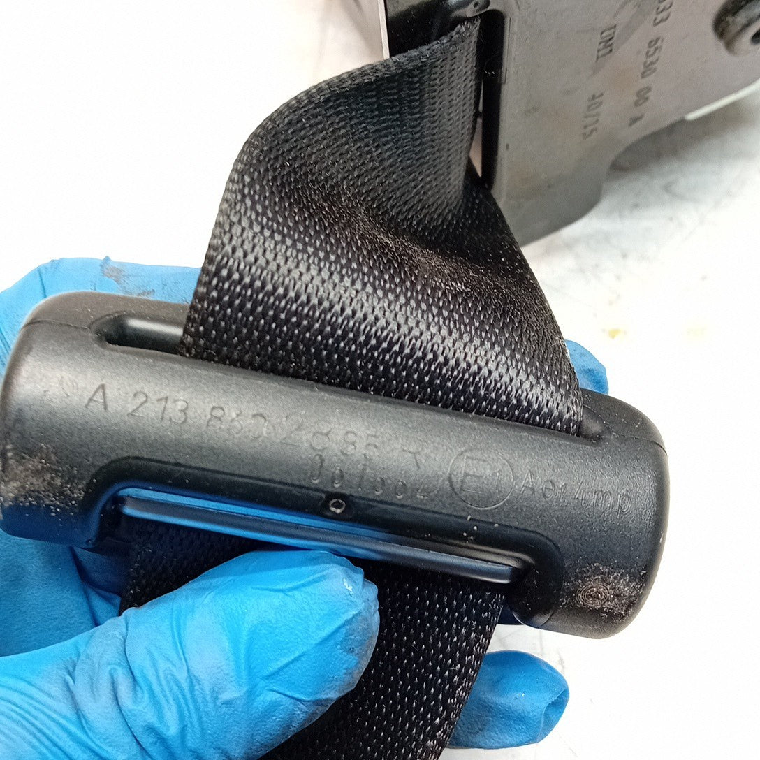MERCEDES BENZ E-CLASS W213 SEAT BELT REAR DRIVER A2138602885 BLACK 2016 FM001231