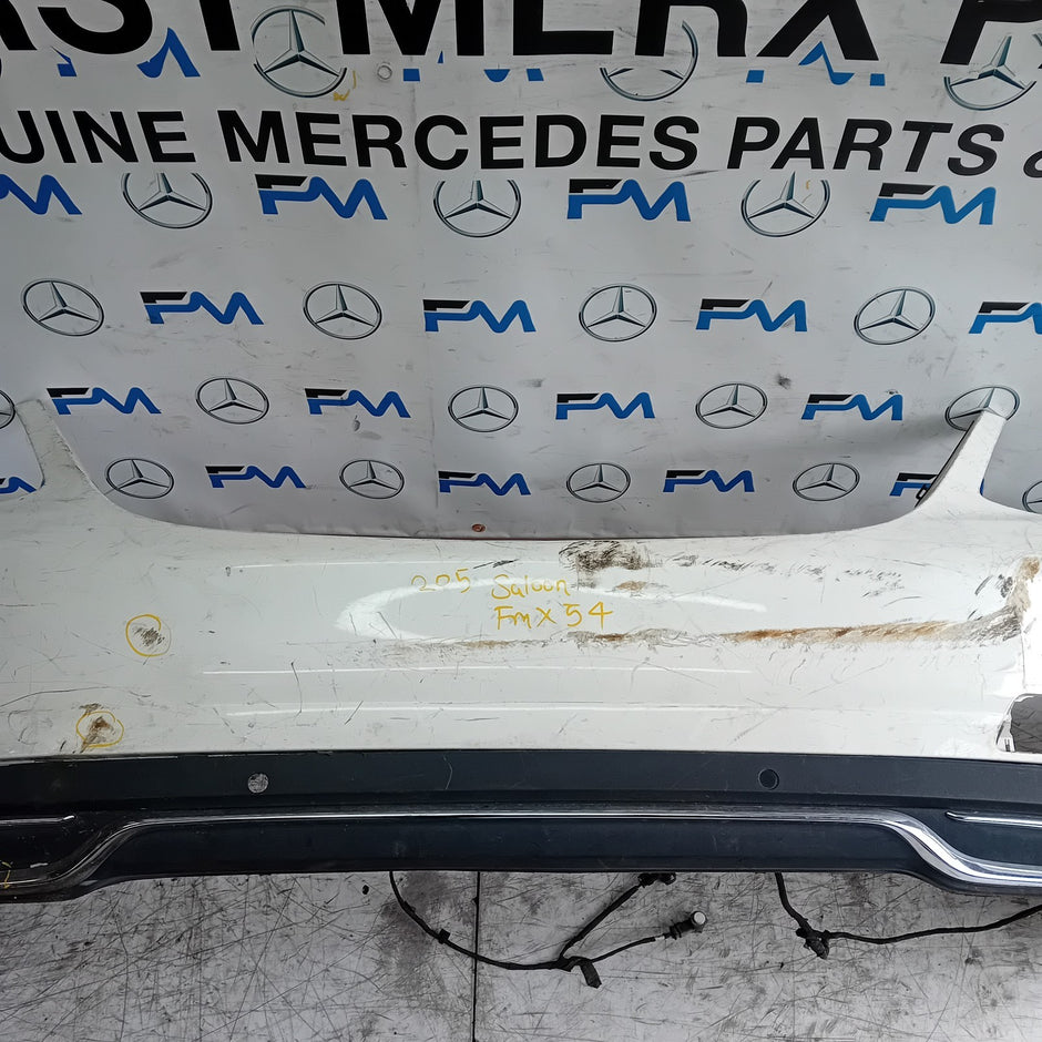 MERCEDES BENZ C-CLASS W205 SLN REAR BUMPER 2015 WHITE A2058850138 FMX54