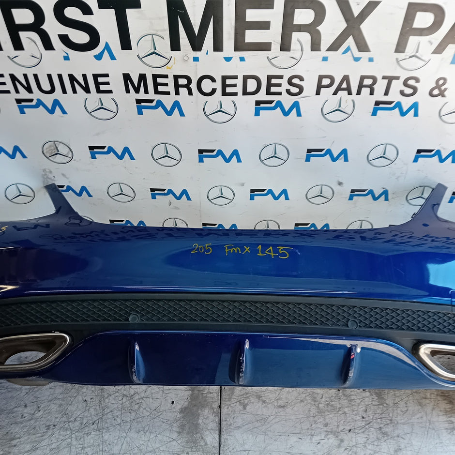 MERCEDES BENZ C-CLASS W205 REAR BUMPER BLUE 2014 A2058555738 FMX145