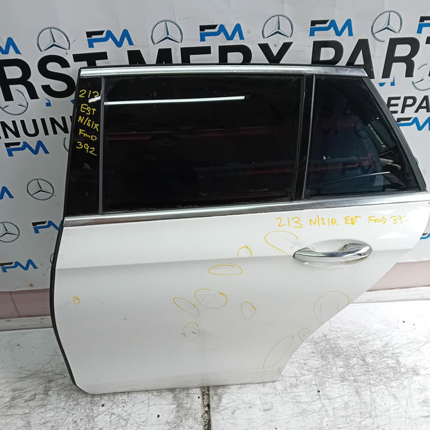 MEECEDS E-CLASS S213 EST PASSENGER REAR DOOR NSR WHITE 2016 ON COMPLETE FMD392
