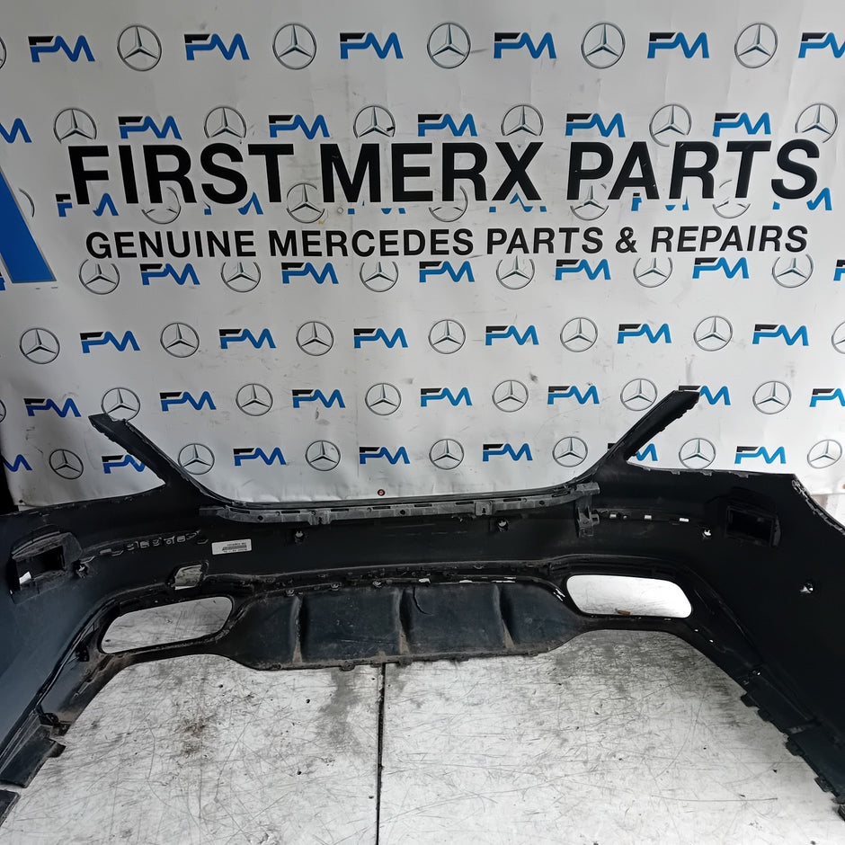 MERCEDES E-CLASS W213 SALOON REAR BUMPER BLACK 2016 A2138850001 FMX78 (DAMAGE)