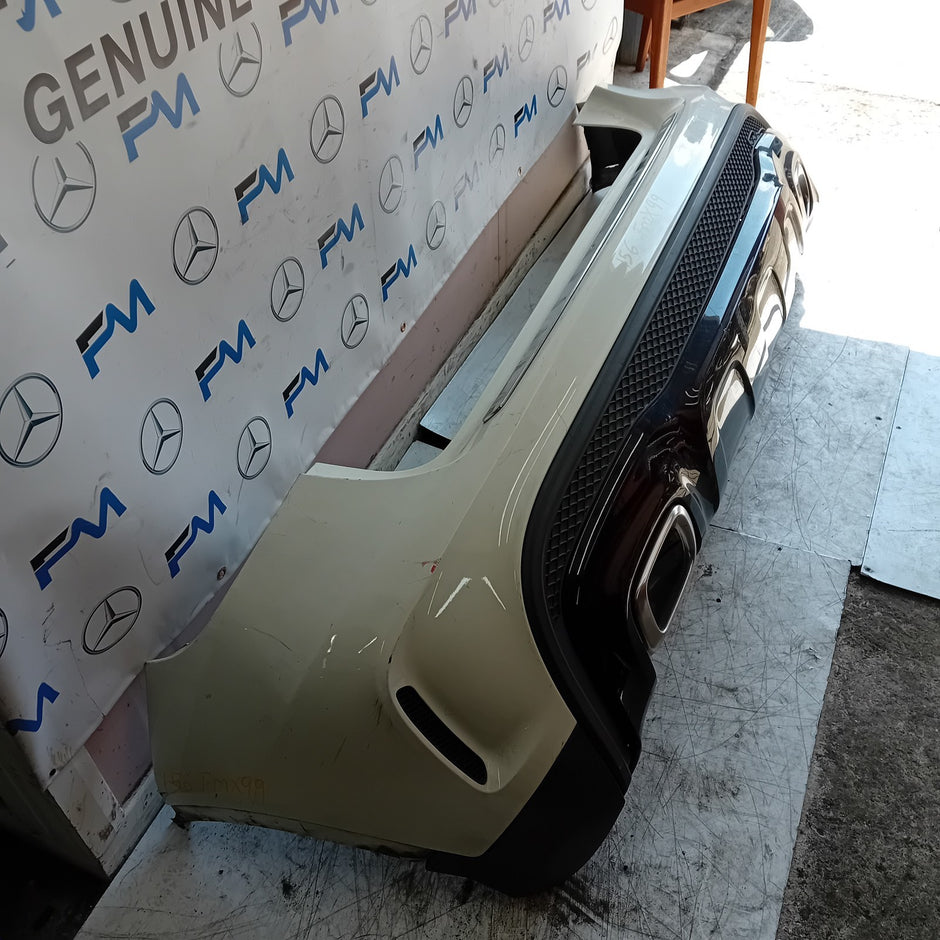 MERCEDES BENZ GLA X156 AMG WHITE REAR BUMPER 2014-19 A1568852825 COMPLETE FMX99