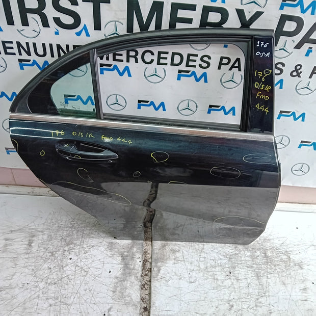 MERCEDES A-CLASS W176 DRIVER REAR DOOR OSR BLACK 2012-2018 COMPLETE FMD444