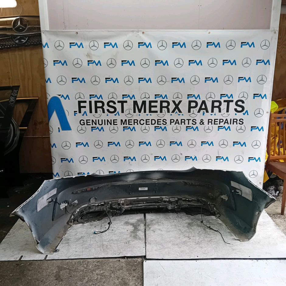 MERCEDES BENZ C-CLASS W205 COUPE REAR BUMPER 2014 WHITE COMPLETE FMX66