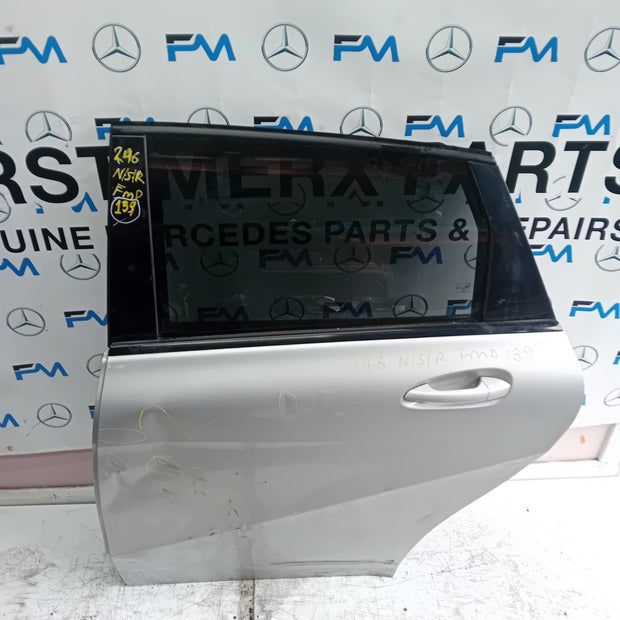 MERCEDES BENZ B-CLASS W246 PASSENGER SIDE REAR DOOR N/S/R SILVER COMPLETE FMD139