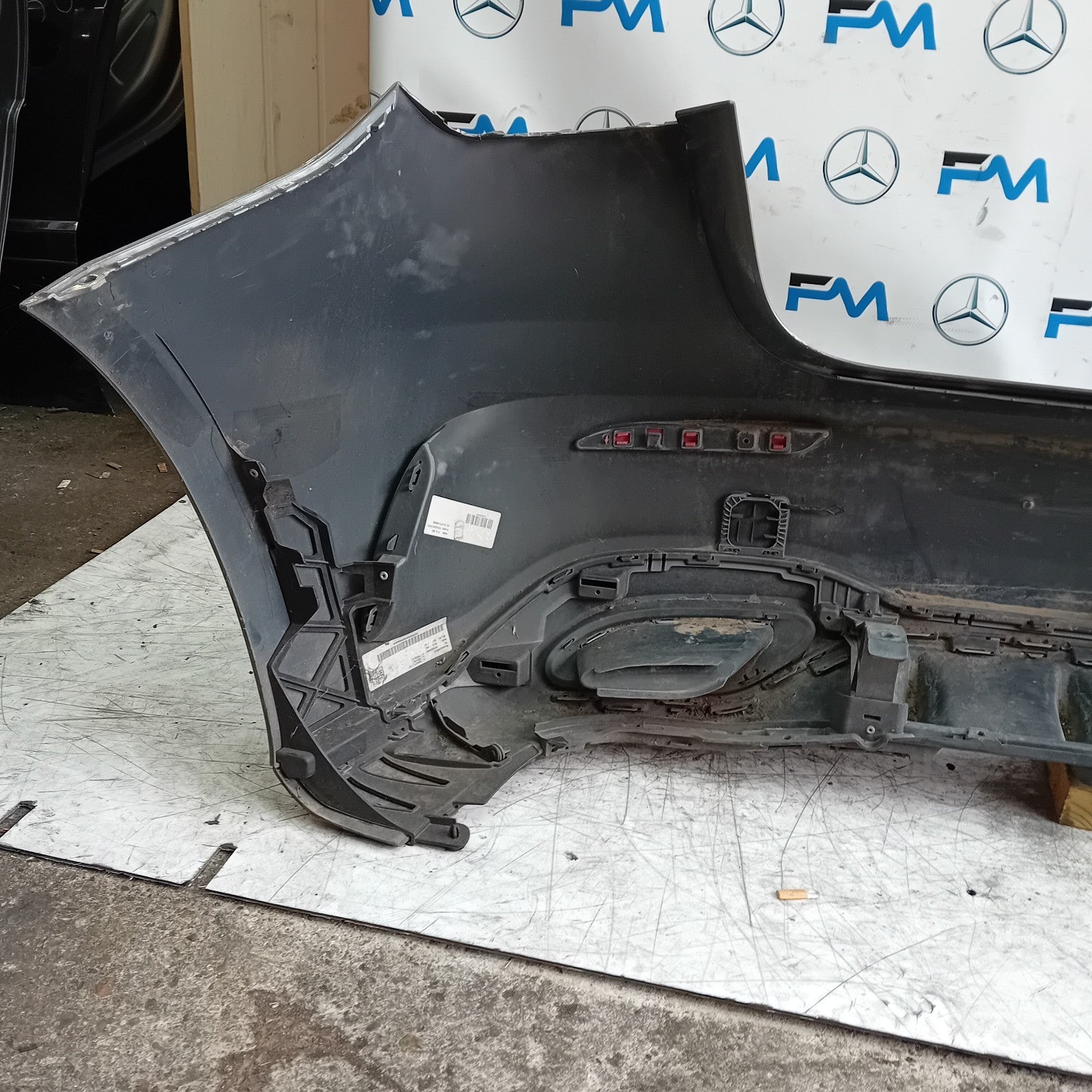 MERCEDES BENZ  A-CLASS W177 REAR BUMPER A1778804701 GREY 2018 COMPLETE FMX3